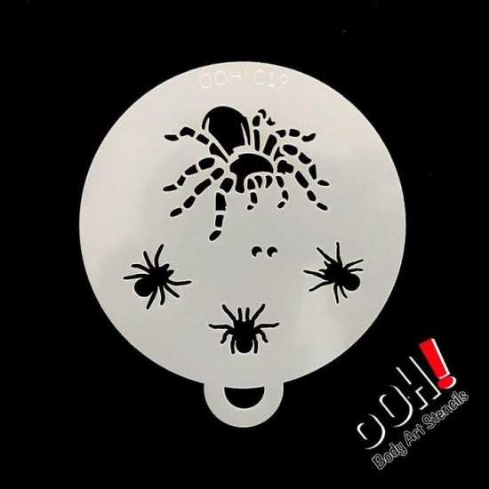 Ooh Stencils C19 - Pochoir Tarantula Spider Flip -...