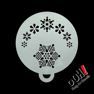 Ooh Stencils C25 - Pochoir Frozen Snowflake 1 Flip...