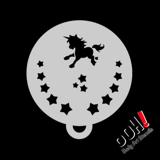 Ooh Stencils C30 - Pochoir Unicorn Star Flip -...