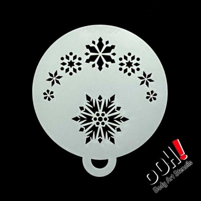 Ooh Stencils C27 - Pochoir Frozen Snowflake 3 Flip...