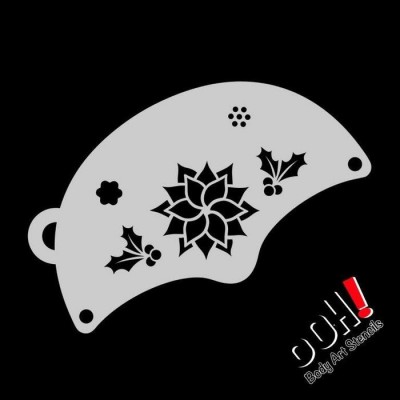 Ooh Stencils K14 - Pochoir Poinsettia Mask