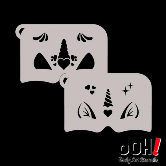 Ooh Stencils K18 - Pochoir Lovely Unicorn Airbrush