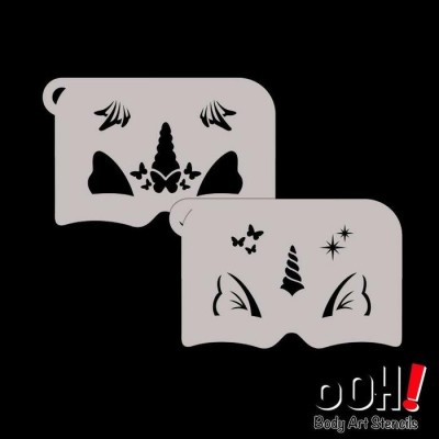 Ooh Stencils K19 - Pochoir Butterfly Unicorn...
