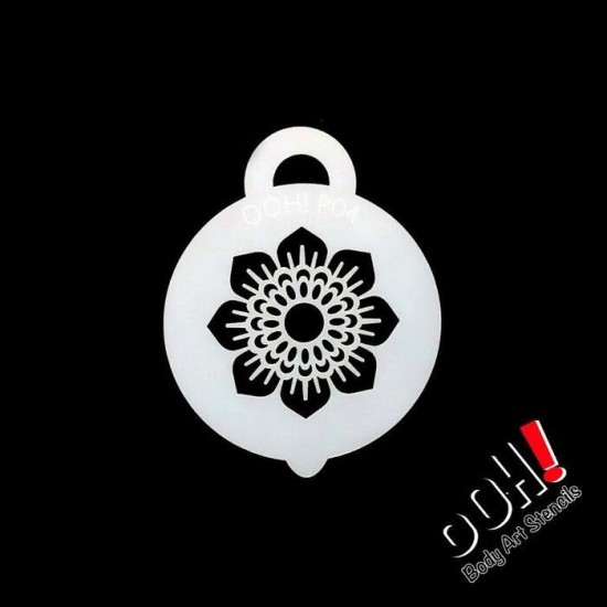 Ooh Stencils P04 - Pochoir Henna Sunflower Petite