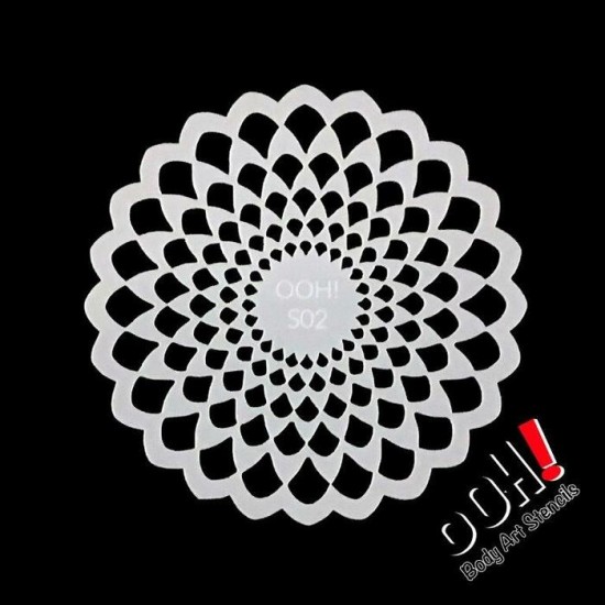 Ooh Stencils S02 - Pochoir Mermaid Scales Sphere