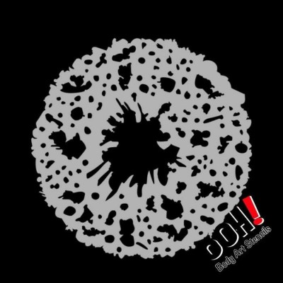 Ooh Stencils S15 - Pochoir Blood Splatter Sphere
