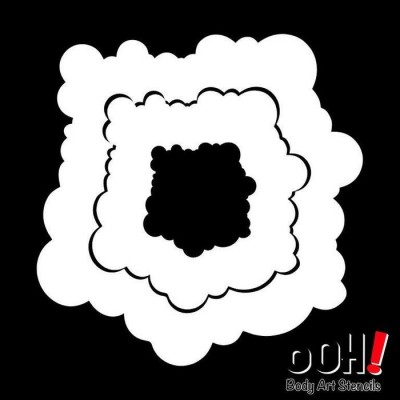 Ooh Stencils S16 - Pochoir Cloud Ring Sphere
