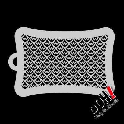 Ooh Stencils T07 - Pochoir Mermaid Scale Texture