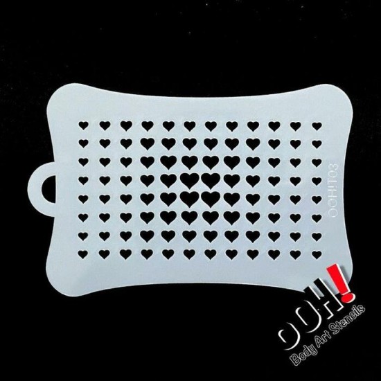 Ooh Stencils T03 - Pochoir Heart Halftone Texture
