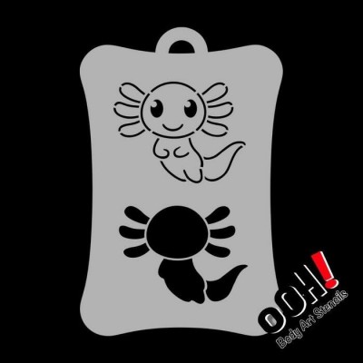 Ooh Stencils T11 - Pochoir Axolotl Airbrush Tattoo