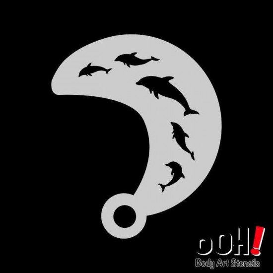 Ooh! Stencils X01 - Pochoir Dolphin Wrap