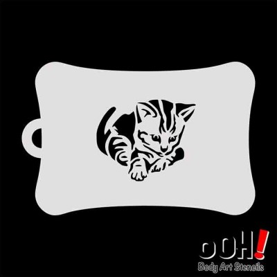 Ooh Stencils X02 - Pochoir Kitten Airbrush Tattoo