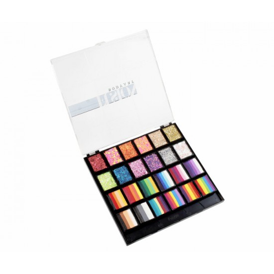 Fusion One Stroke & Glitter Cream Palette - Rainbow Party