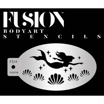 Fusion Stencil - Swimming Mermaid Face Paint -...