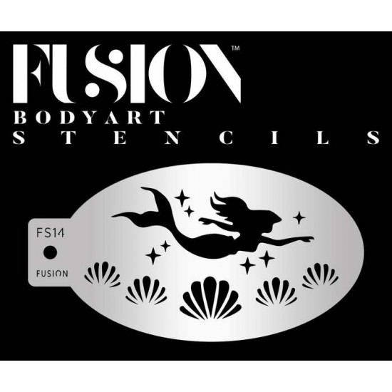 Fusion Stencil - Swimming Mermaid Face Paint - FS14
