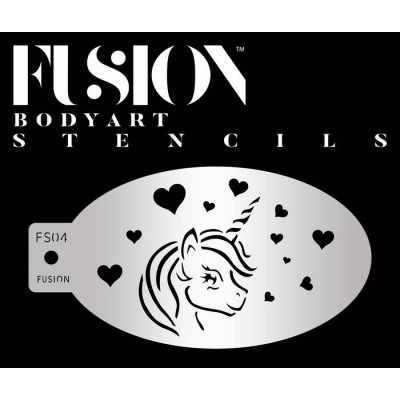 Fusion Stencil - Unicorn In Love Face Paint -...