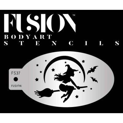 Fusion Stencil - Witch & Broomstick - FS37