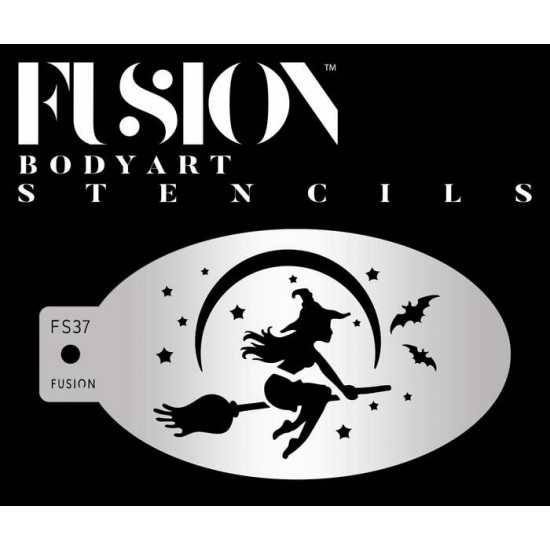 Fusion Stencil - Witch & Broomstick - FS37