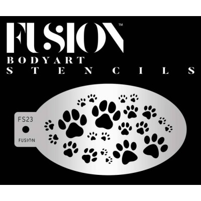 Fusion Stencil - Prowling Paw Print Face Paint -...