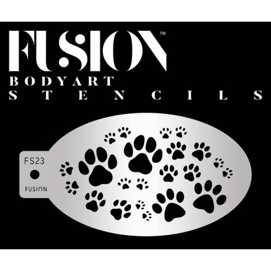 Fusion Stencil - Prowling Paw Print Face Paint - FS23	
