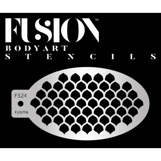 Fusion Stencil - Small Mermaid Fish Scales Face Paint - FS24