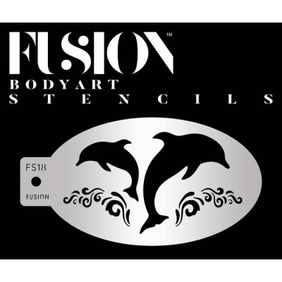Fusion Stencil - Dancing Dolphin Face Paint  -...