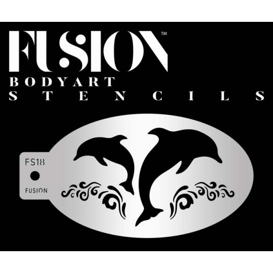 Fusion Stencil - Dancing Dolphin Face Paint  - FS18	