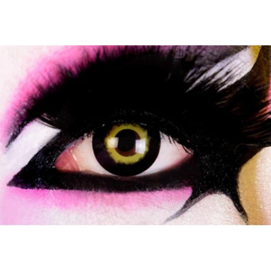 Lentilles de verre de contact - 892 - Noir & Jaune Colored Contact Lenses