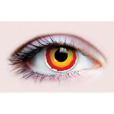 Lentilles de verre de contact - 938 - Rouge & Jaune Colored contact lenses