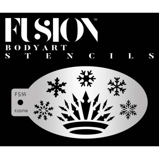 Fusion Stencil - Snow Queen Crown Face Paint - FS16	