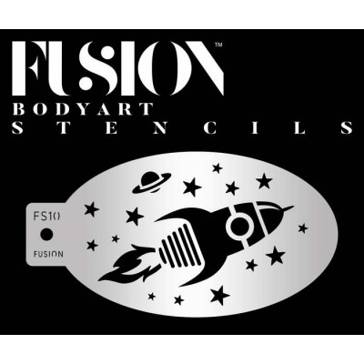 Fusion Stencil - Blast Off Spaceship & Star - FS10