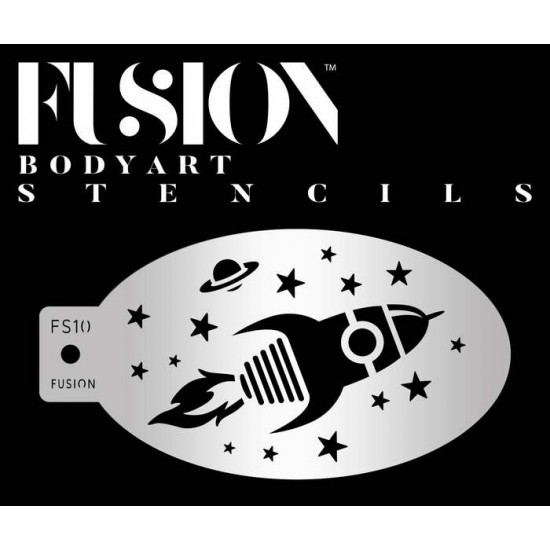 Fusion Stencil - Blast Off Spaceship & Star - FS10