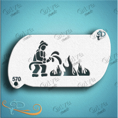 DIVA STENCILS - 570 Fireman - PigmentM