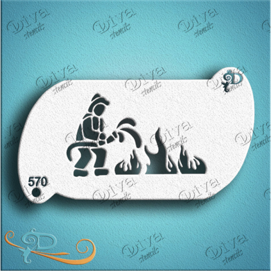 DIVA STENCILS - 570 Fireman - PigmentM