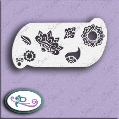 DIVA STENCILS - 648 Forehead Henna Bits - PigmentM