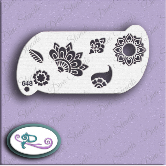 DIVA STENCILS - 648 Forehead Henna Bits - PigmentM