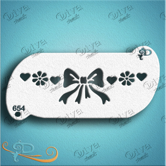 DIVA STENCILS - 654 Large Bow - PigmentM