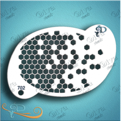 DIVA STENCILS - 702 Honeycomb Texture - PigmentM