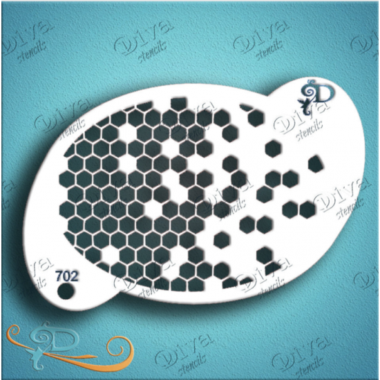 DIVA STENCILS - 702 Honeycomb Texture - PigmentM