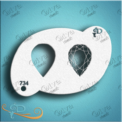 DIVA STENCILS - 734 Gem #11 - PigmentM