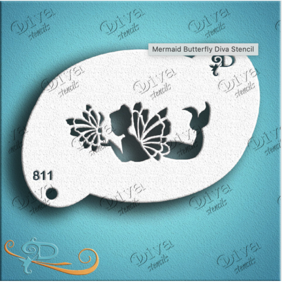 DIVA STENCILS - 811 Mermaid Butterfly - PigmentM