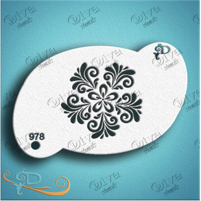 DIVA STENCILS - 978 Flourish Teardrops - PigmentM