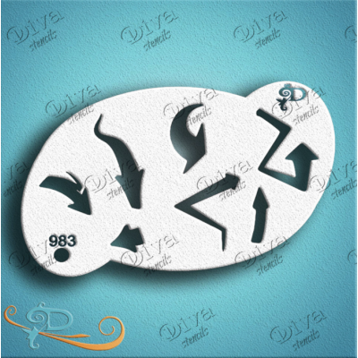 DIVA STENCILS - 983 Graffiti Go this way -...