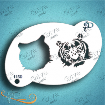 DIVA STENCILS - 1130 Tiger Face 2 Step - PigmentM
