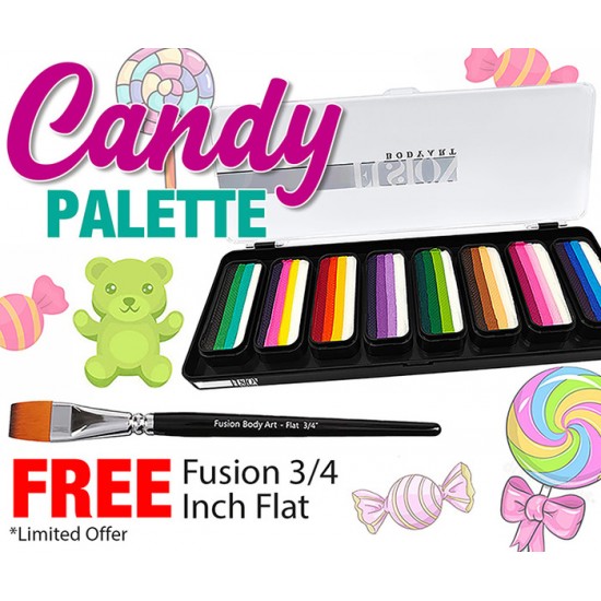 Fusion - Thin Strokes - Candy Face Paint Palette