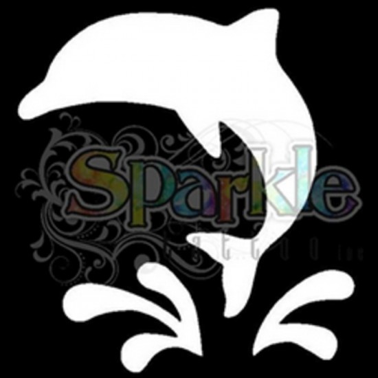 Sparkle Tattoo – Dolphin Splash - Glitter Stencil - (5pc pack)