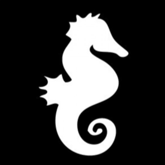 Glimmer Body Art - Sea Horse - Glitter Stencil - (5pc pack)