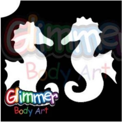 Glimmer Body Art - Twin Sea Horse - Glitter...