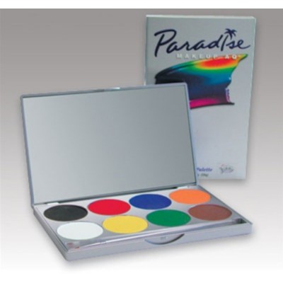 Mehron Paradise Makeup AQ Neon UV Glow 8 Color Palette