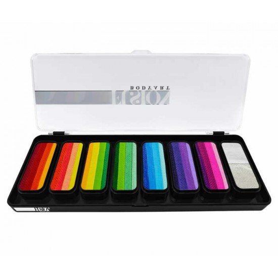 Fusion - Thin Strokes - Rainbow Rush Face Paint Palette